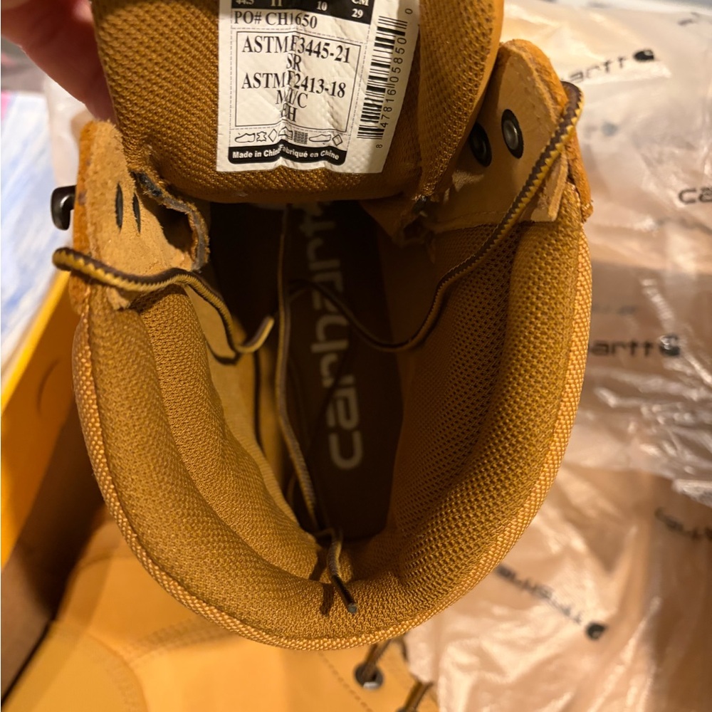 Carhartt Men's Wheat/Tan Work Boots NWT - Picture 2 of 3